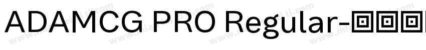 ADAMCG PRO Regular字体转换